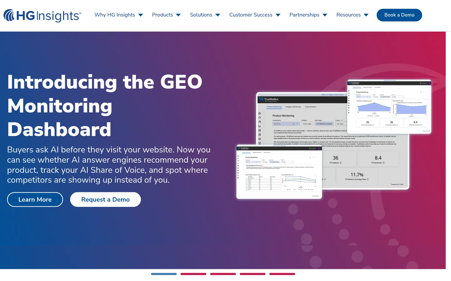 HG Insights homepage