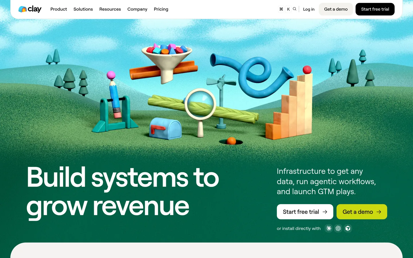 Clay homepage